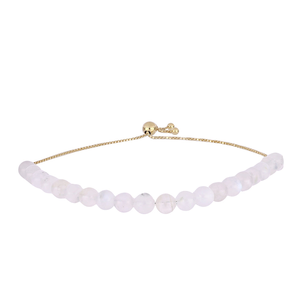 Pozlacené Stříbro 925/1000 - Náramek s Duhovým Měsíčním Kamenem - Karátové číslo: 34.14. přibližná hmotnost: 8.58 gramů