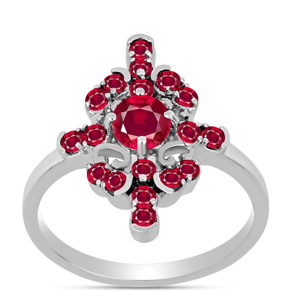 Stříbro 925/1000 - Prsten s Madagaskarským Rubínem - Karátové číslo: 1.73. přibližná hmotnost: 3.64 gramů 3 