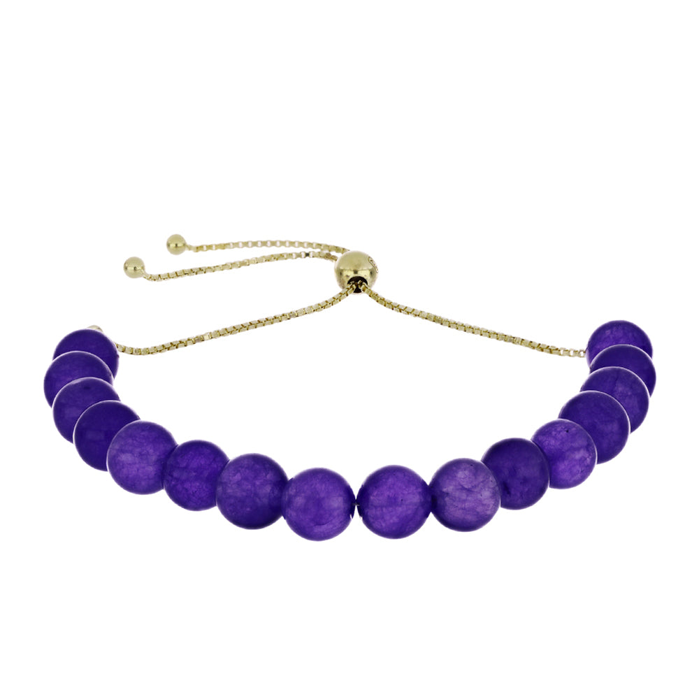 Pozlacené Stříbro 925/1000 - Náramek s Marockým Ametystem - Karátové číslo: 59.06. přibližná hmotnost: 13.57 gramů 1 