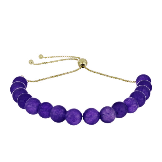 Pozlacený Stříbrný Náramek s Marockým Ametystem