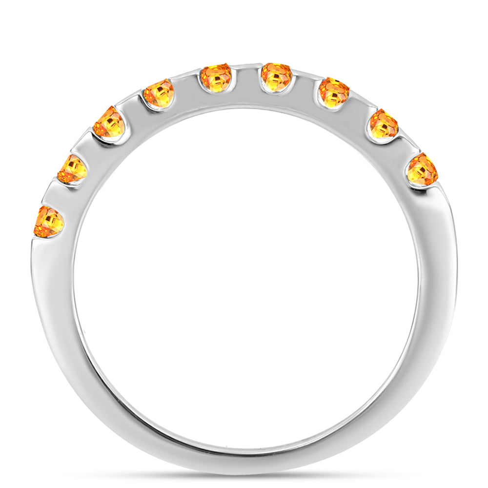 Stříbro 925/1000 - Prsten s Padparadscha Safírem - Karátové číslo: 0.36. přibližná hmotnost: 2.55 gramů 2 