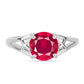 Stříbro 925/1000 - Prsten s Madagaskarským Rubínem - Karátové číslo: 2.76. přibližná hmotnost: 2.98 gramů