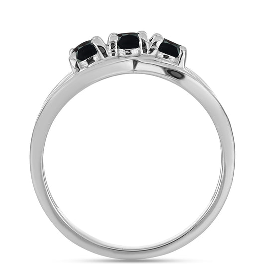 Stříbro 925/1000 - Prsten s Obsidiánem - Karátové číslo: 0.97. přibližná hmotnost: 3.03 gramů