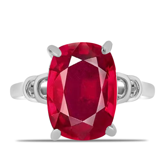 Stříbrný Prsten s Madagaskarským Rubínem