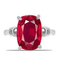Stříbro 925/1000 - Prsten s Madagaskarským Rubínem - Karátové číslo: 8.67. přibližná hmotnost: 5.01 gramů