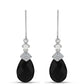 Stříbrné Náušnice s Obsidiánem a Bílou Sladkovodní Perlou