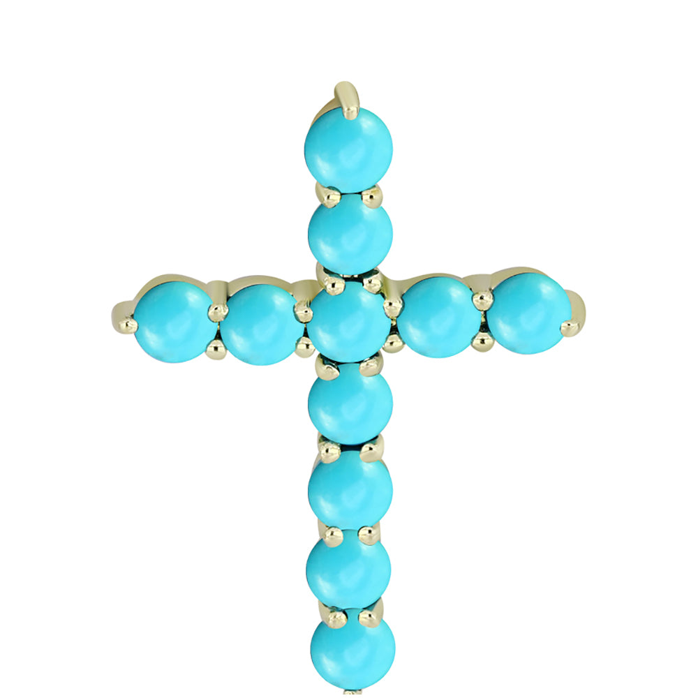 Pozlacené Stříbro 925/1000 - Přívěsek s Tyrkysem Sleeping Beauty - Karátové číslo: 1.24. přibližná hmotnost: 1.88 gramů