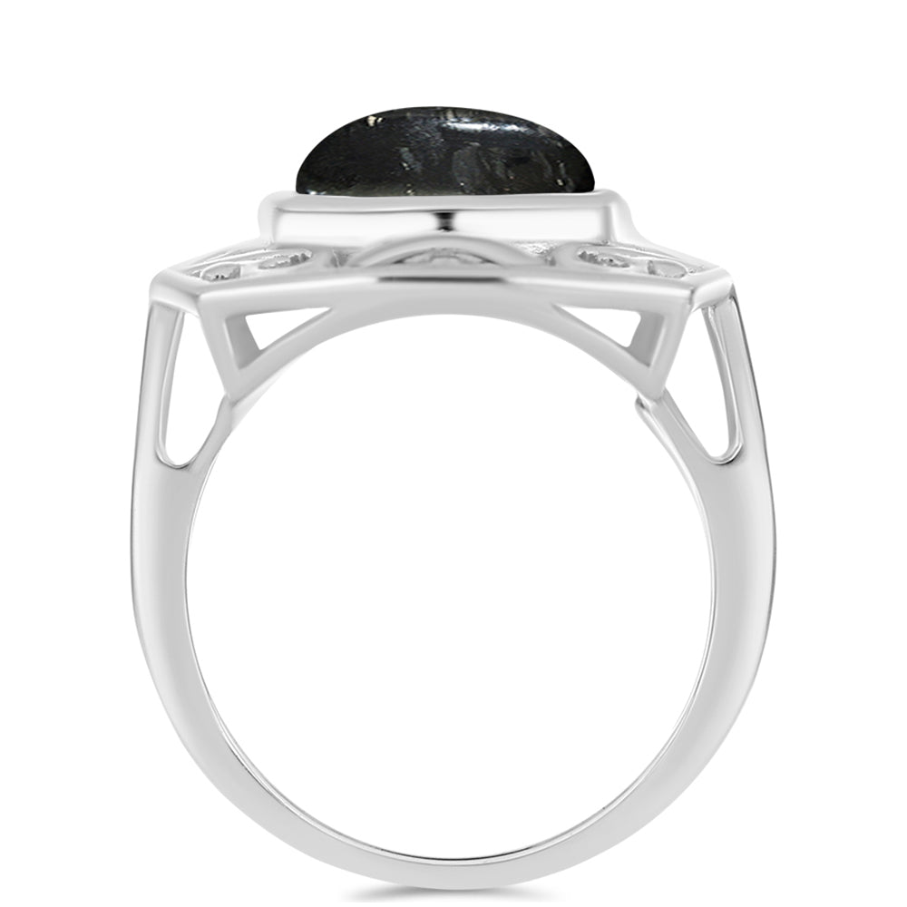 Stříbro 925/1000 - Prsten s Picasso Jaspisem - Karátové číslo: 4.68. přibližná hmotnost: 5.99 gramů 2 