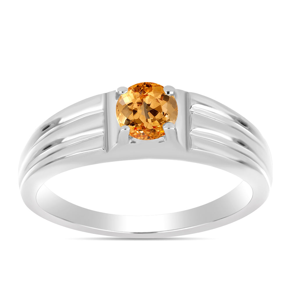 Stříbro 925/1000 - Prsten s "Císařským žlutým" topazem - Karátové číslo: 0.67. přibližná hmotnost: 3.26 gramů 3 