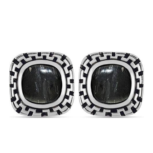 Stříbro 925/1000 - Náušnice s Picasso Jaspisem - Karátové číslo: 5.2. přibližná hmotnost: 6.43 gramů