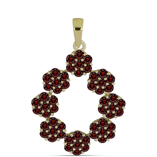 Pozlacený Stříbrný Přívěsek s Bartonským Granátem