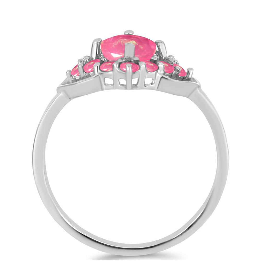 Stříbro 925/1000 - Prsten s Růžovým Opálem z Lega Dembi - Karátové číslo: 0.74. přibližná hmotnost: 1.97 gramů 2 