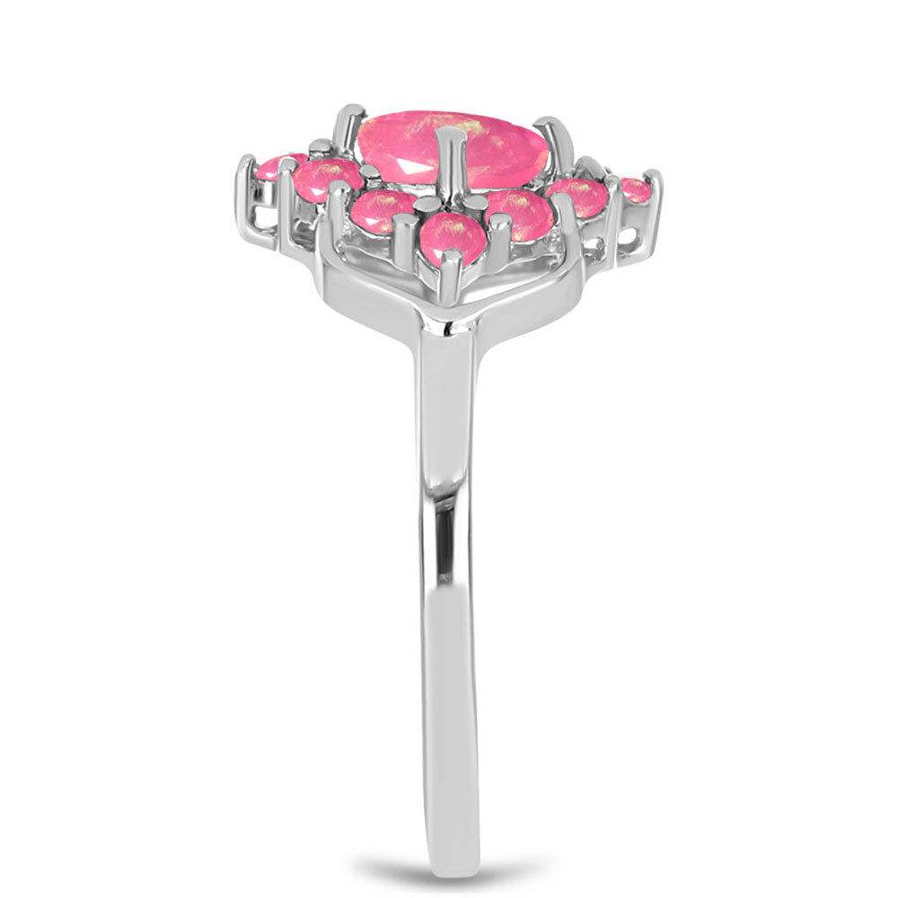 Stříbro 925/1000 - Prsten s Růžovým Opálem z Lega Dembi - Karátové číslo: 0.74. přibližná hmotnost: 1.97 gramů 4 