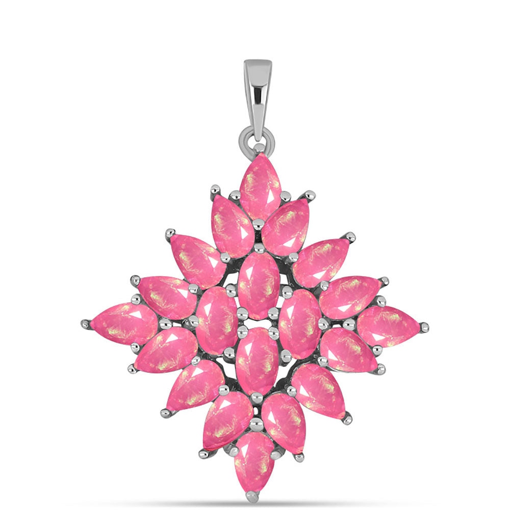 Stříbrný Přívěsek s Růžovým Opálem z Lega Dembi 1 