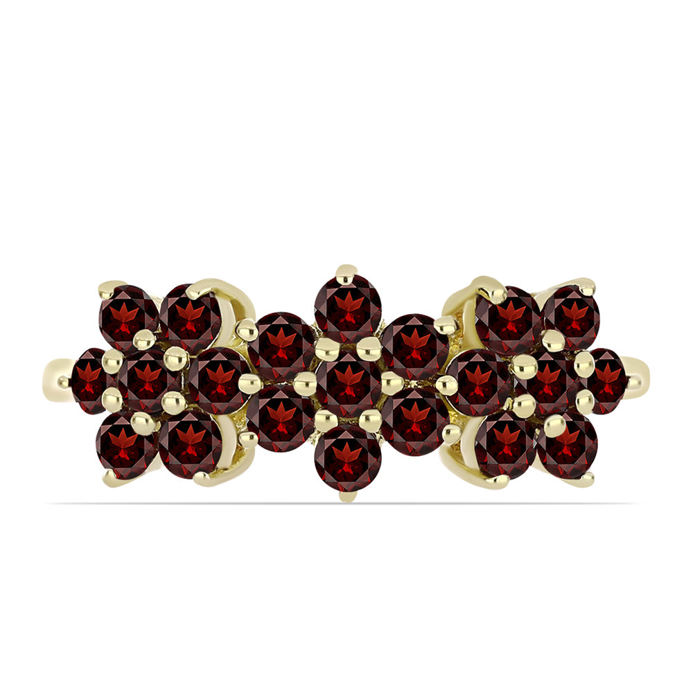 Pozlacené stříbro 925/1000 Prsten s Bartonským Granátem - Karátové číslo: 1.75. přibližná hmotnost: 3.14 gramů 1 