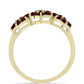 Pozlacené stříbro 925/1000 Prsten s Bartonským Granátem - Karátové číslo: 1.75. přibližná hmotnost: 3.14 gramů