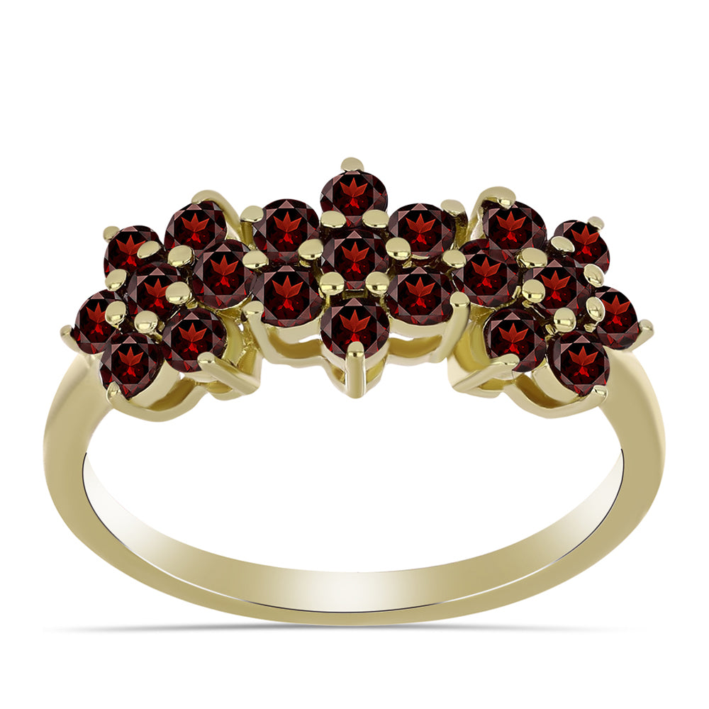 Pozlacené stříbro 925/1000 Prsten s Bartonským Granátem - Karátové číslo: 1.75. přibližná hmotnost: 3.14 gramů 3 