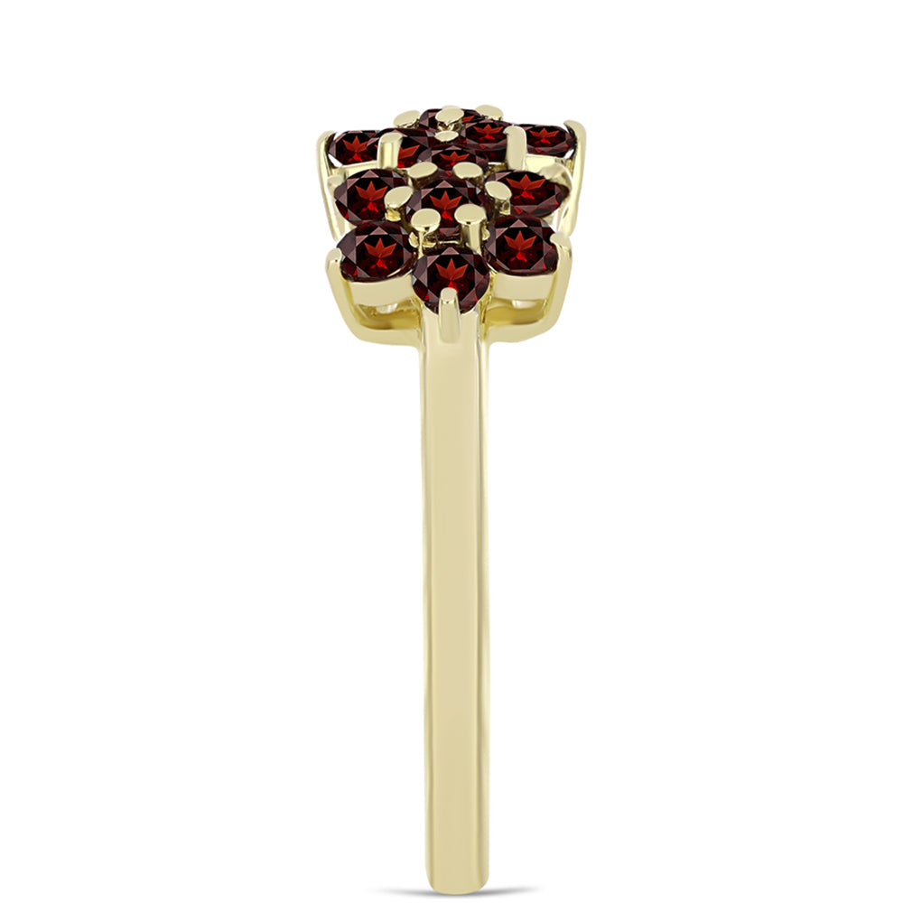 Pozlacené stříbro 925/1000 Prsten s Bartonským Granátem - Karátové číslo: 1.75. přibližná hmotnost: 3.14 gramů 4 