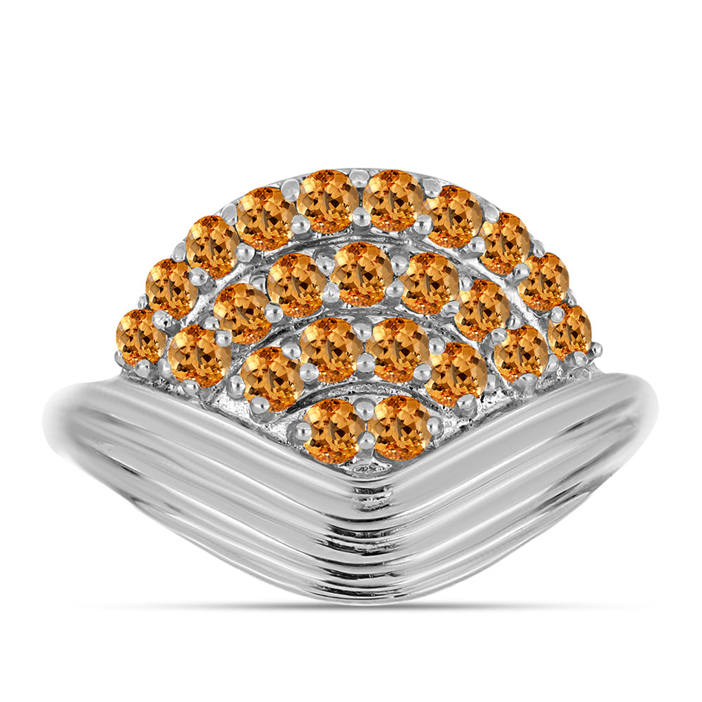 Stříbro 925/1000 - Prsten s "Císařským žlutým" topazem - Karátové číslo: 0.95. přibližná hmotnost: 3.49 gramů 1 