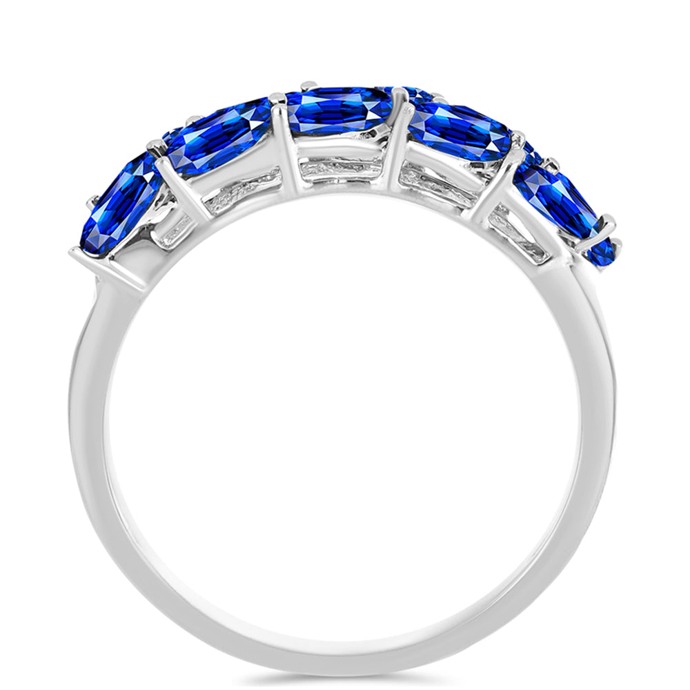 Stříbro 925/1000 - Prsten s Australským Modrým Safírem - Karátové číslo: 2.11. přibližná hmotnost: 2.97 gramů