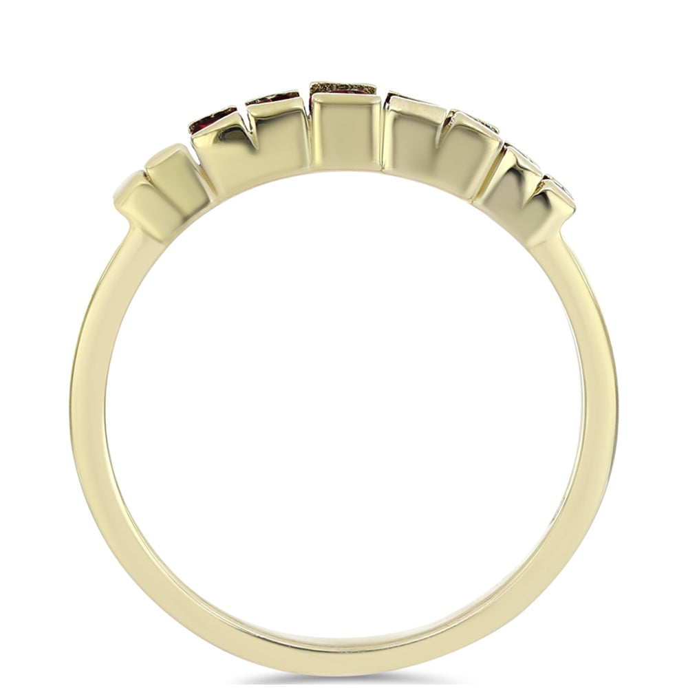 Pozlacené stříbro 925/1000 Prsten s Bartonským Granátem - Karátové číslo: 1.2. přibližná hmotnost: 3.03 gramů