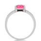 Stříbrný Prsten s Růžovým Opálem z Lega Dembi a Bílým Topazem