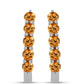 Stříbro 925/1000 - Náušnice s "Císařským žlutým" topazem - Karátové číslo: 1.52. přibližná hmotnost: 3.88 gramů