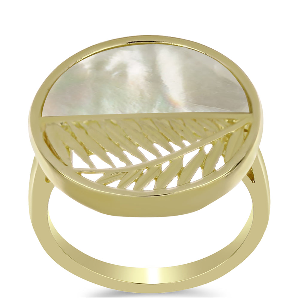 Pozlacené Stříbro 925/1000 - Prsten s Lasturou - Karátové číslo: 3.86. přibližná hmotnost: 5.56 gramů 3 