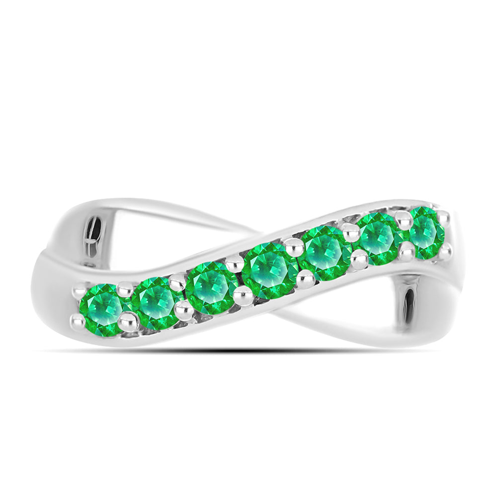 Stříbro 925/1000 - Prsten s Kijani Granátem - Karátové číslo: 0.5. přibližná hmotnost: 3.39 gramů 1 