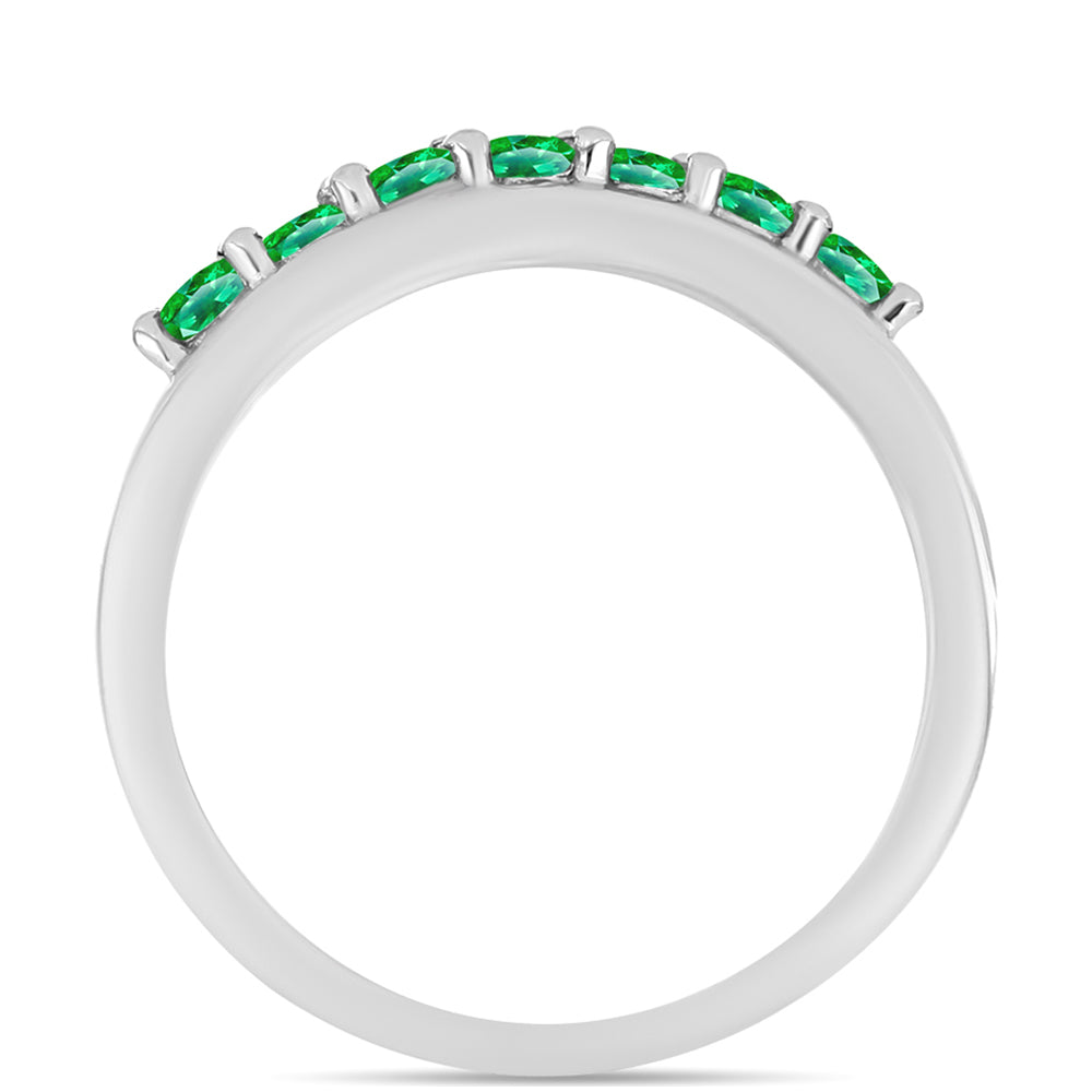 Stříbro 925/1000 - Prsten s Kijani Granátem - Karátové číslo: 0.5. přibližná hmotnost: 3.39 gramů 2 