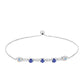 Stříbro 925/1000 - Náramek s AAA Tanzanitem a Bílým Etiopským Opálem z Lega Dembi - Karátové číslo: 1.11. přibližná hmotnost: 4.53 gramů