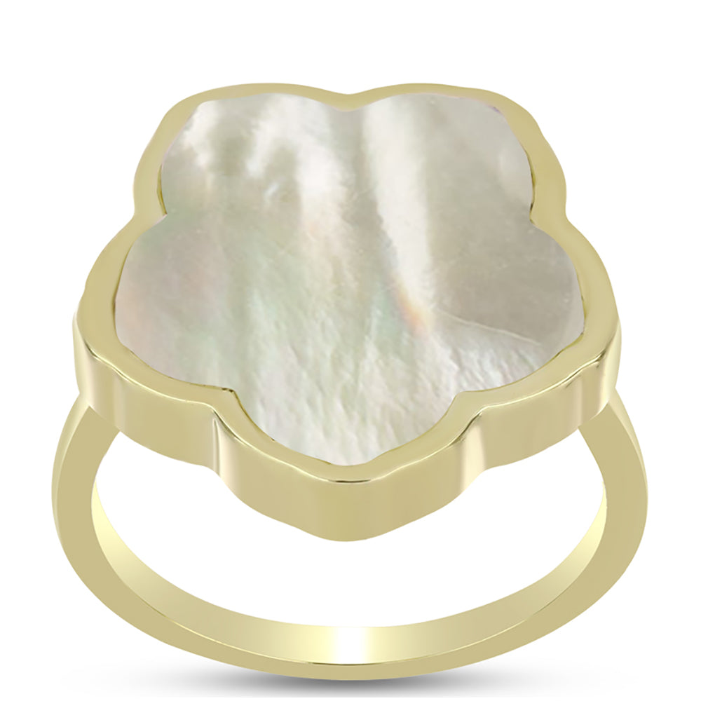 Pozlacené Stříbro 925/1000 - Prsten s Lasturou - Karátové číslo: 5.01. přibližná hmotnost: 4.57 gramů 3 