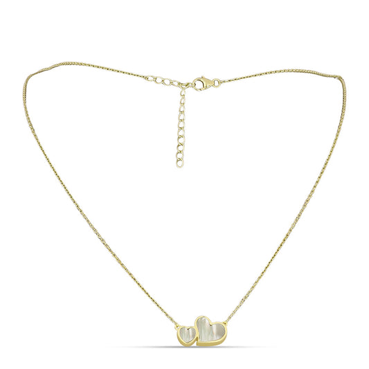 Pozlacené Stříbro 925/1000 - Náhrdelník s Lasturou - Karátové číslo: 1.9. přibližná hmotnost: 4.16 gramů