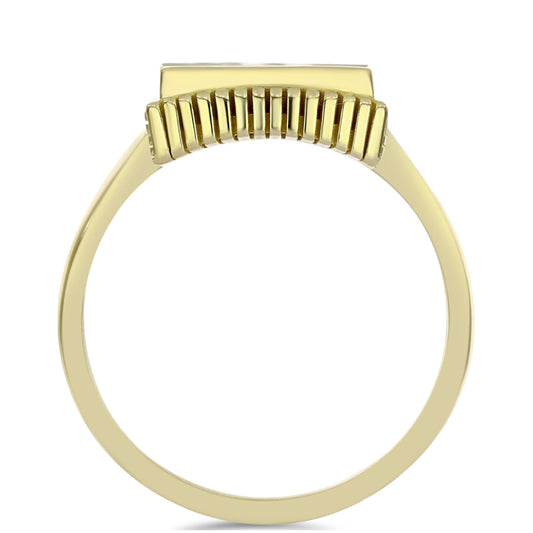 Pozlacené Stříbro 925/1000 - Prsten s Lasturou - Karátové číslo: 2.52. přibližná hmotnost: 6.32 gramů