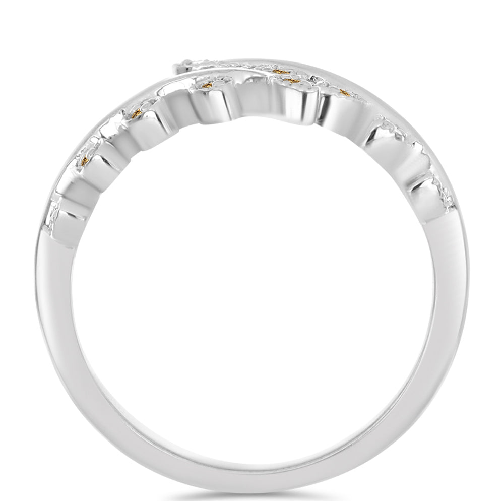 Stříbro 925/1000 - Prsten se Šampaňským Moissanitem - Karátové číslo: 0.18. přibližná hmotnost: 3.25 gramů 2 