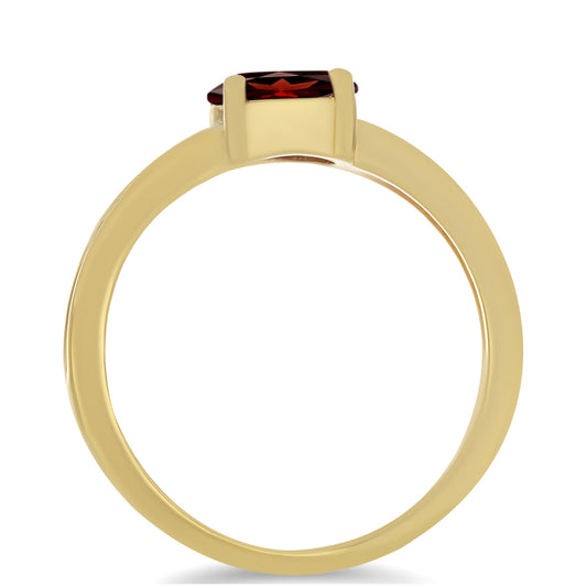 Pozlacený 925 / 1000 Sterlingové Stříbro Prsten s Bartonským Granátem