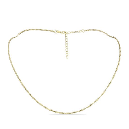 Pozlacené Stříbro 925/1000 - Řetízek  přibližná hmotnost: 2.67 gramů ( Náhrdelník )