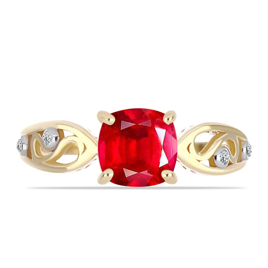 Pozlacené Stříbro 925/1000 - Prsten s Červeným Achátem a Bílým Topazem - Karátové číslo: 1.99. přibližná hmotnost: 3.41 gramů