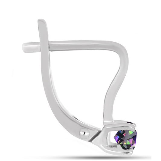 Stříbro 925/1000 - Náušnice  - Karátové číslo: 0.46. přibližná hmotnost: 2.12 gramů