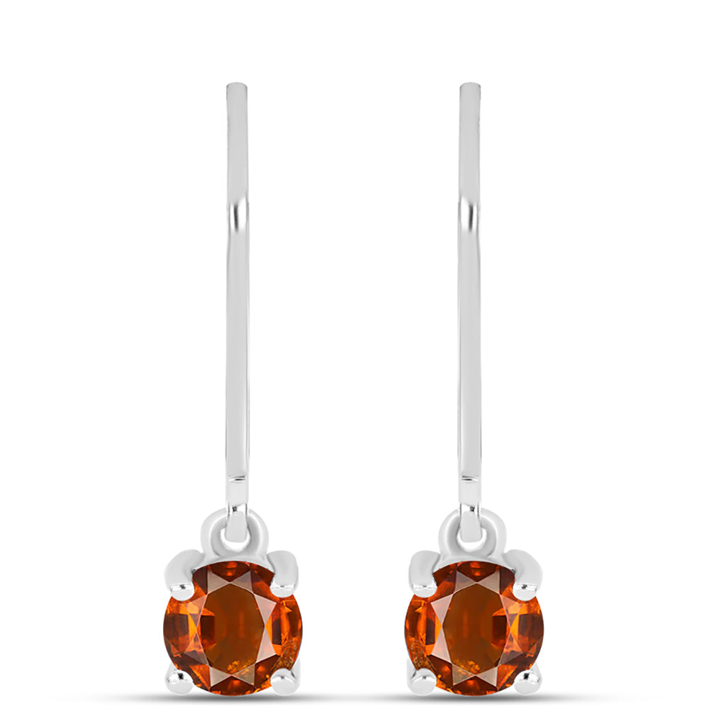 Stříbro 925/1000 - Náušnice s Citrínem z Madeiry - Karátové číslo: 0.88. přibližná hmotnost: 1.55 gramů 3 