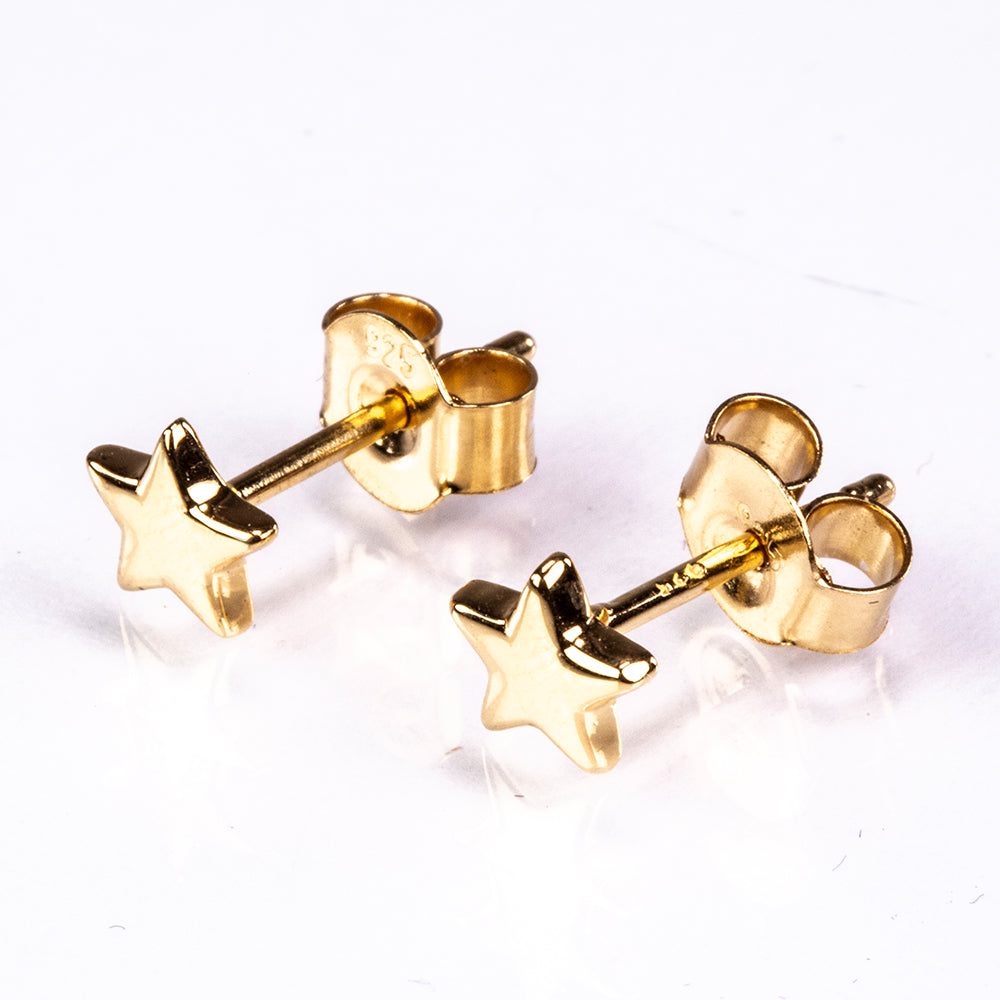 Pozlacené Stříbro 925/1000 - Náušnice  přibližná hmotnost: 0.78 gramů