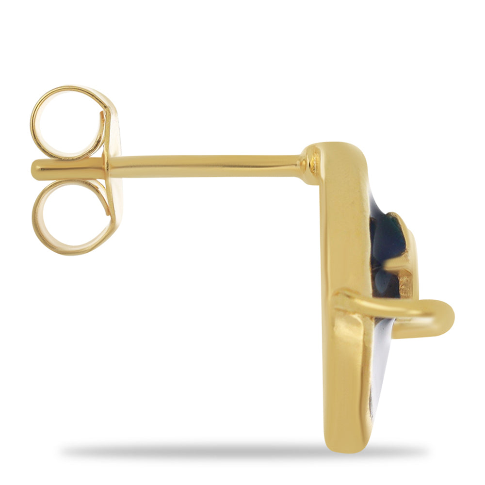 Pozlacené Stříbro 925/1000 - Náušnice se Smaltem přibližná hmotnost: 4.1 gramů 3 