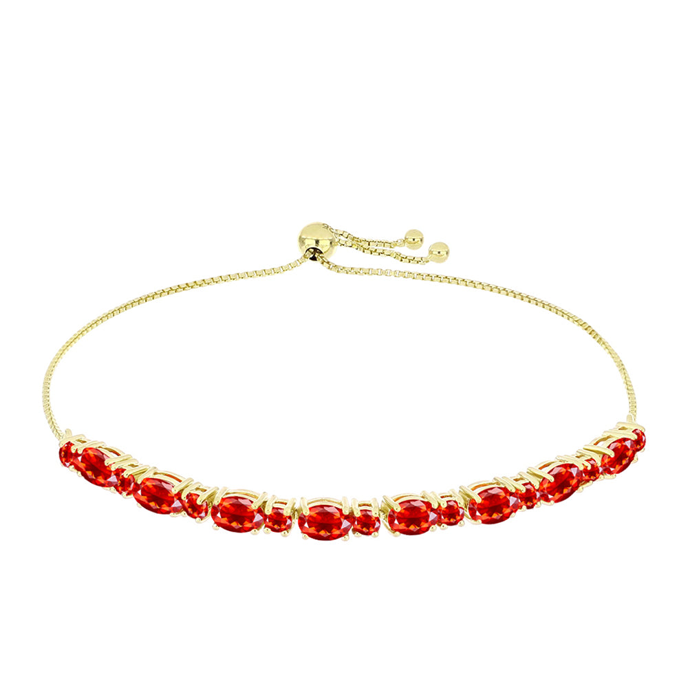 Pozlacené Stříbro 925/1000 - Náramek s Ohnivě Červeným Opálem z Lega Dembi - Karátové číslo: 2.97. přibližná hmotnost: 6.04 gramů 1 