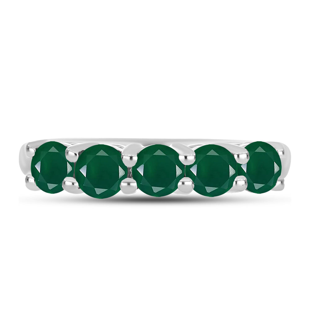 Stříbro 925/1000 - Prsten se Zeleným Chalcedonem - Karátové číslo: 1.22. přibližná hmotnost: 2.97 gramů 1 
