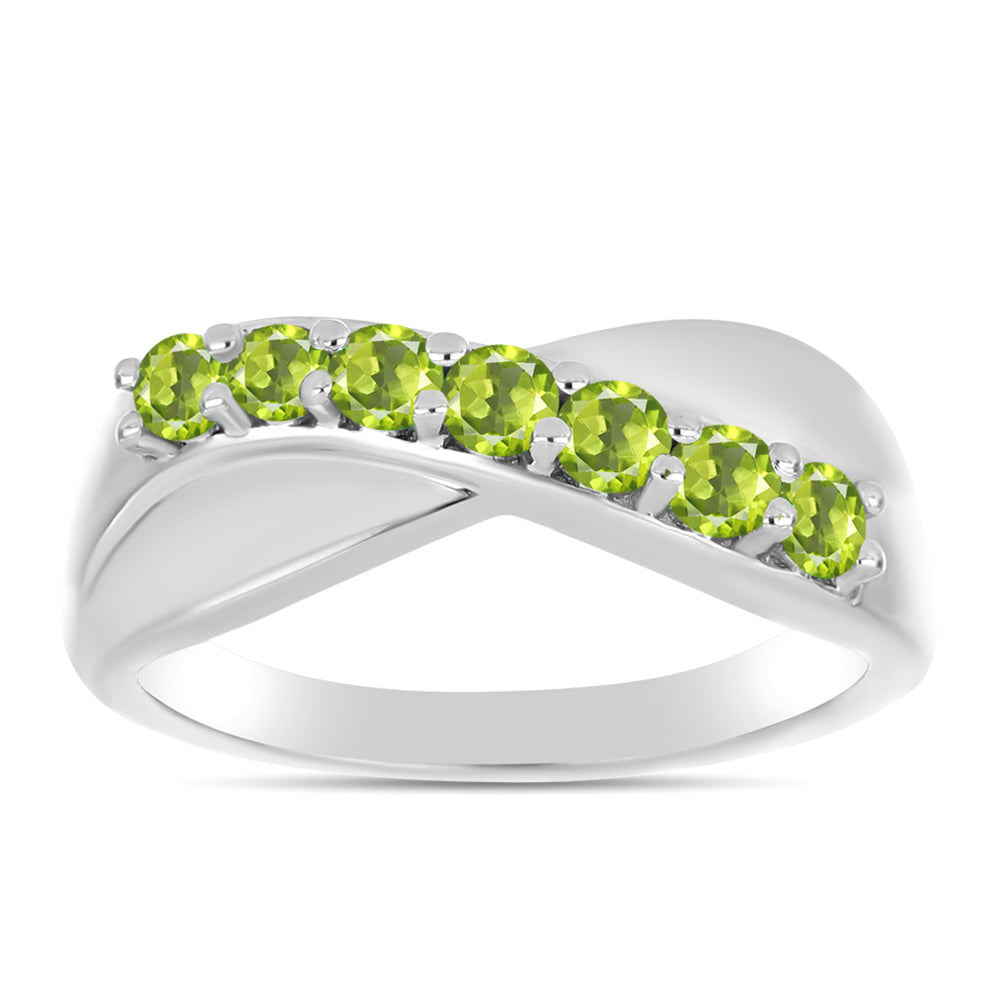 Stříbro 925/1000 - Prsten s Čchang-pajským Peridotem - Karátové číslo: 0.52. přibližná hmotnost: 3.62 gramů 3 