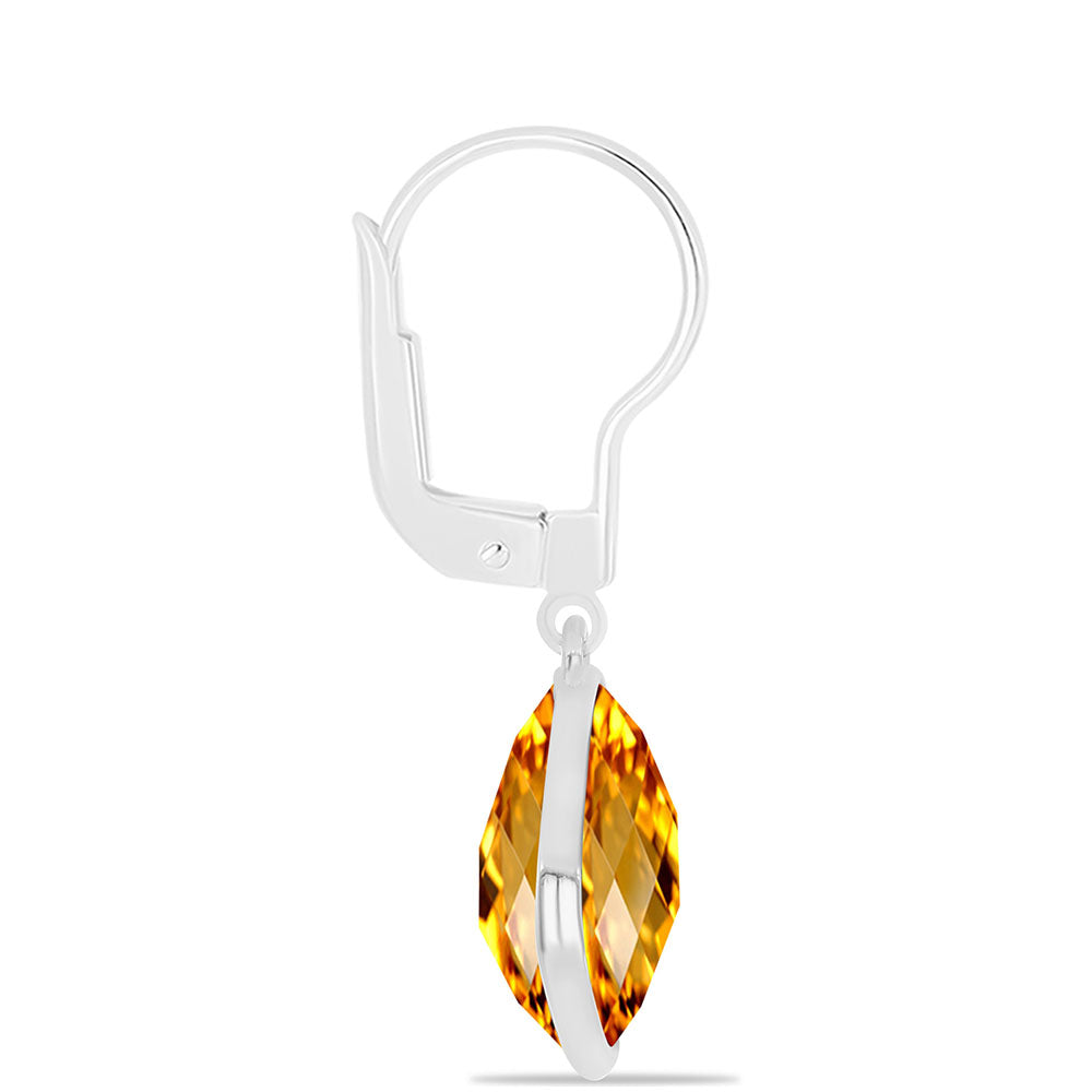 Stříbro 925/1000 - Náušnice s Uralským Citrínem - Karátové číslo: 1.92. přibližná hmotnost: 1.5 gramů 2 