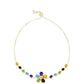 Pozlacené Stříbro 925/1000 - Náramek s Bartonským Granátem a Marockým Ametystem - Karátové číslo: 4.12. přibližná hmotnost: 6.22 gramů