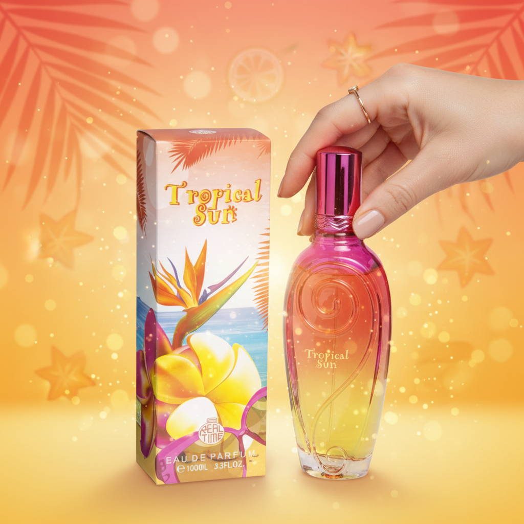 100 ml Eau de Parfum "TROPICAL SUN" Ovocná Pižmová Vůně pro Ženy, s 3% obsahem esenciálních olejů 4 
