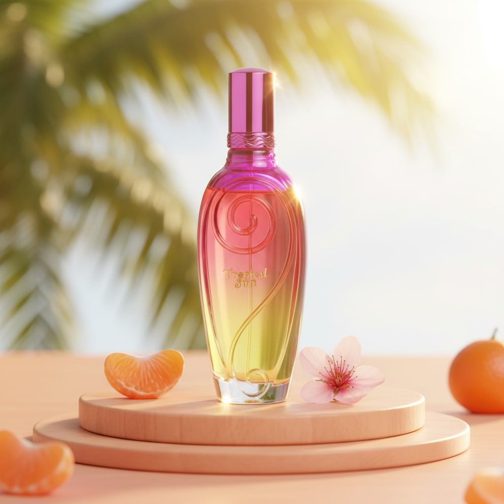 100 ml Eau de Parfum "TROPICAL SUN" Ovocná Pižmová Vůně pro Ženy, s 3% obsahem esenciálních olejů 8 