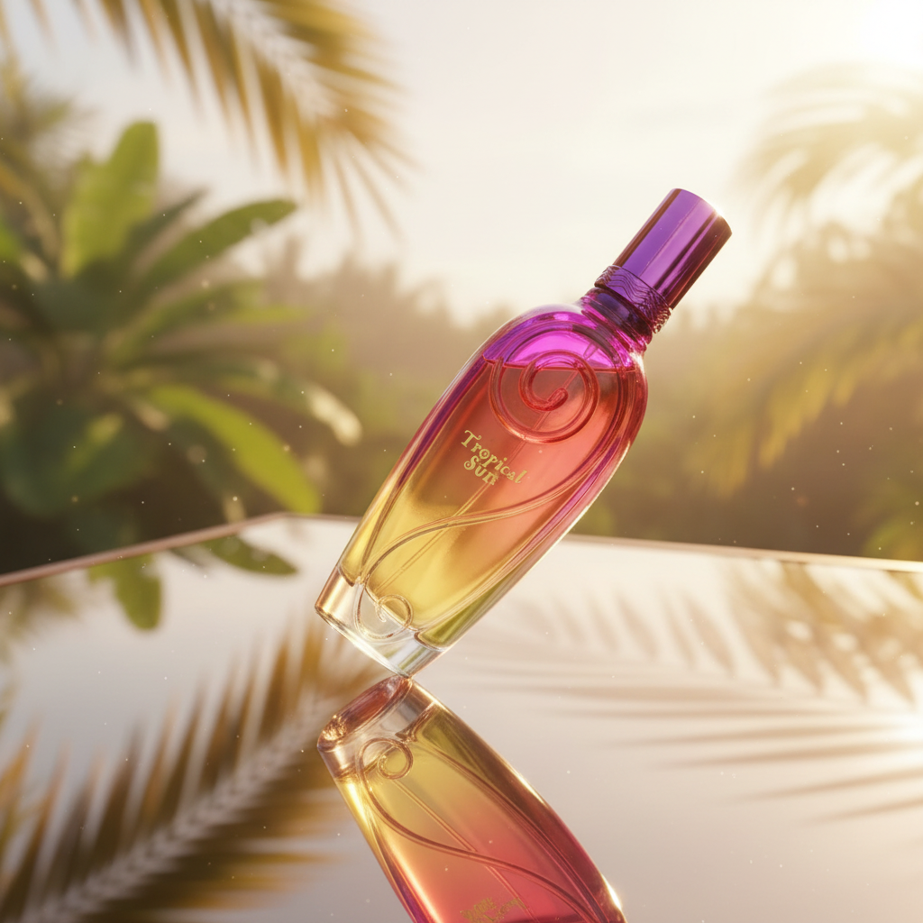 100 ml Eau de Parfum "TROPICAL SUN" Ovocná Pižmová Vůně pro Ženy, s 3% obsahem esenciálních olejů